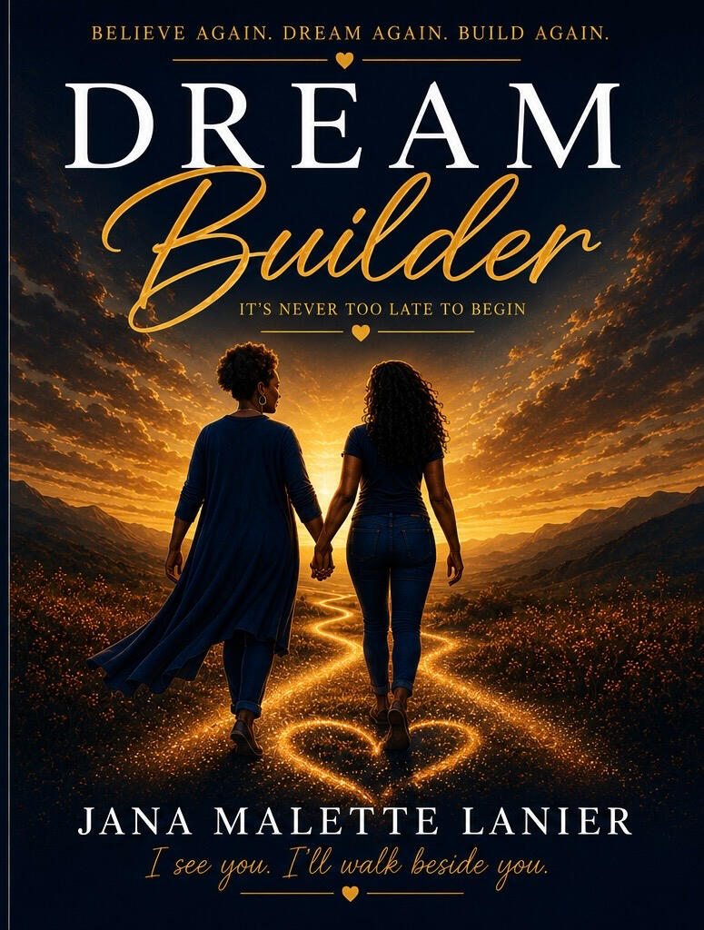 Dream Builder was created for women who feel stuck, delayed, or ready to begin again. It is a reminder that dreams do not expire because years pass. You are still allowed to believe, rebuild, and take the next step toward the life you envision.